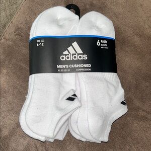 🍒6 items for $30 🍒 Adidas Men's No-Show Cushioned Socks - White